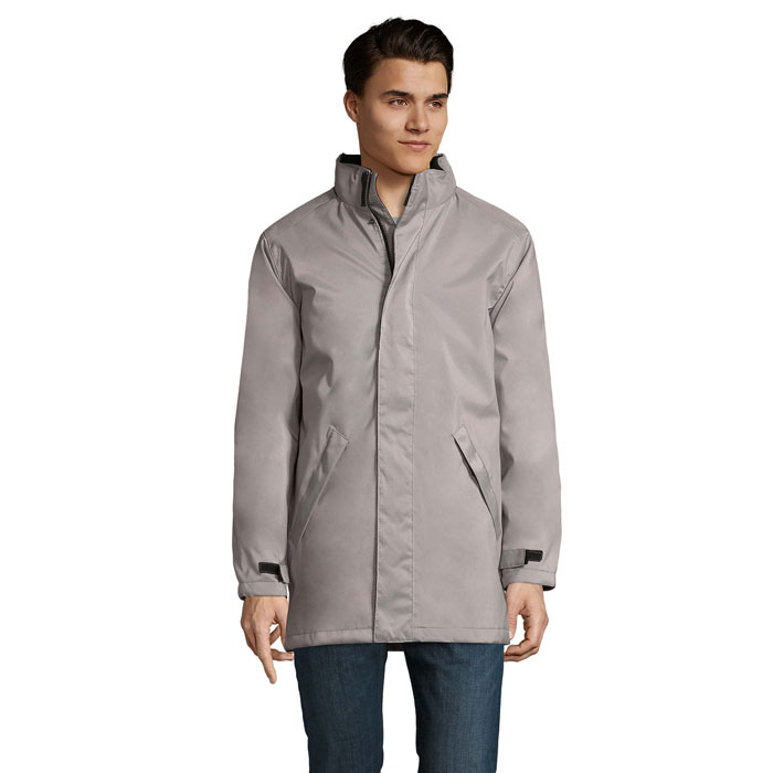 Parka personnalisable unisexe à doublure matelassée Robyn gris métal